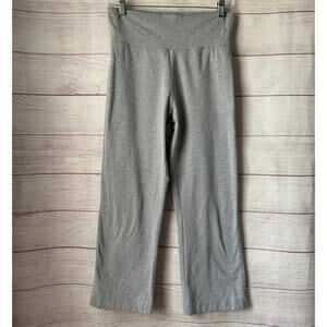 Vintage Mossimo Stretch Light Gray Capri Pants High Waisted Cotton Blend Size M